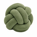 Cuscino decorativo annodato 30 cm in velluto a coste verde salvia morbido
