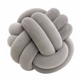 Cuscino decorativo a nodo 30 cm in tessuto morbido grigio per divano stile moderno