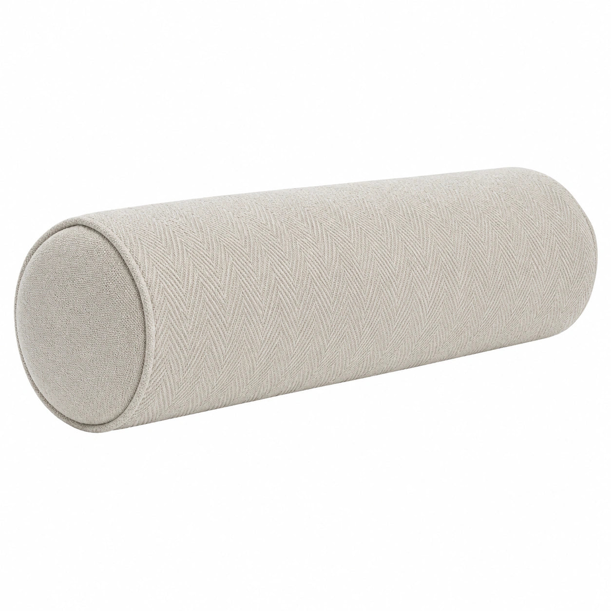 Cuscino cilindrico 20 x 50 cm in tessuto beige - supporto decorativo
