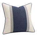 Cuscino decorativo 45 x 45 cm in tessuto blu avorio e grigio stile moderno
