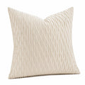 Cuscino decorativo 45 x 45 cm in tessuto avorio con texture ondulata