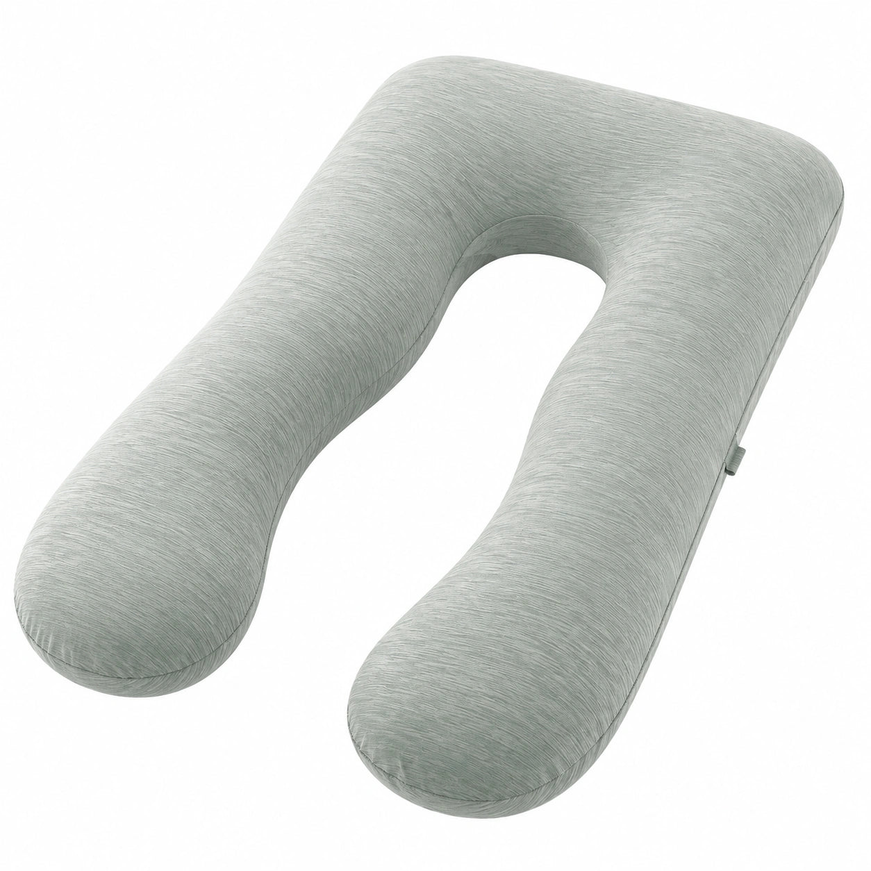 Cuscino gravidanza a U 140 cm in tessuto grigio per supporto del corpo