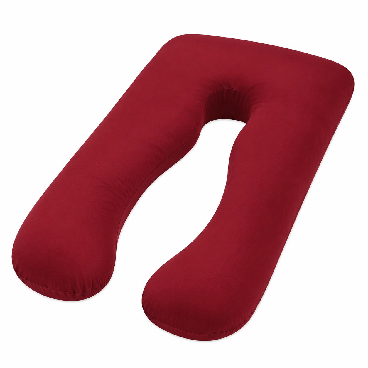 Cuscino gravidanza a U 140 cm in tessuto rosso - supporto per riposo