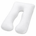 Cuscino gravidanza a U 140 cm in tessuto bianco per supporto corpo