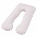 Cuscino gravidanza a U 140 x 80 cm in tessuto rosa chiaro per supporto corpo