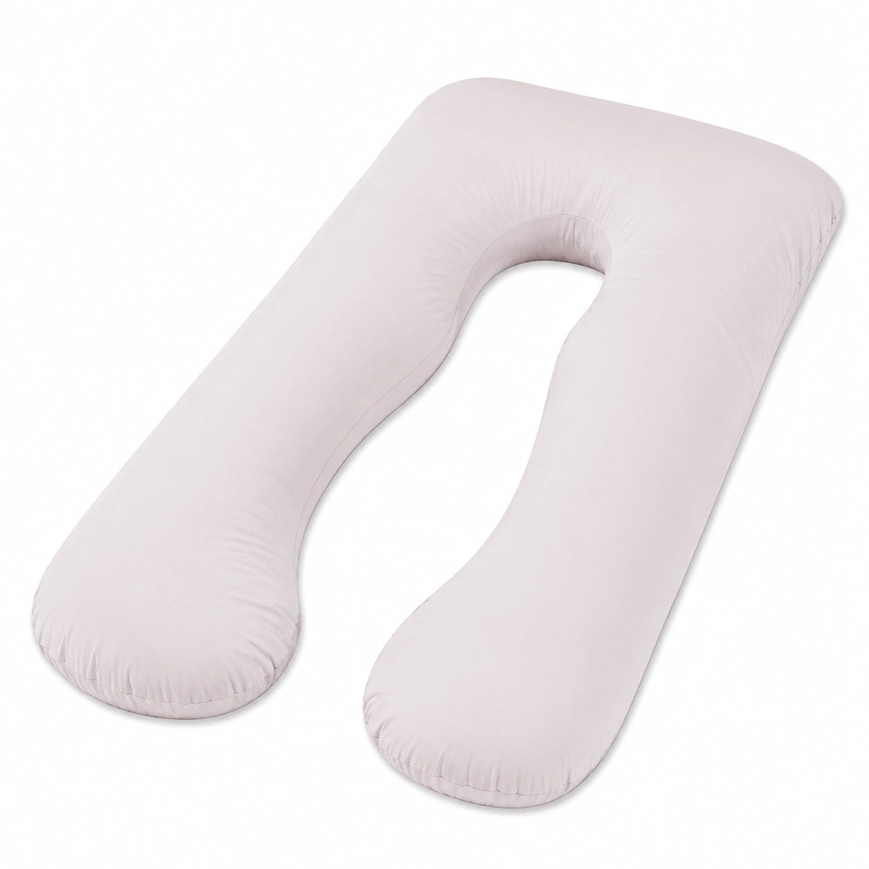 Cuscino gravidanza a U 140 x 80 cm in tessuto rosa chiaro per supporto corpo