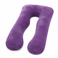 Cuscino a U 140 cm in microfibra viola per supporto corpo
