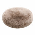 Cuscino decorativo rotondo 45 cm effetto pelliccia beige morbido